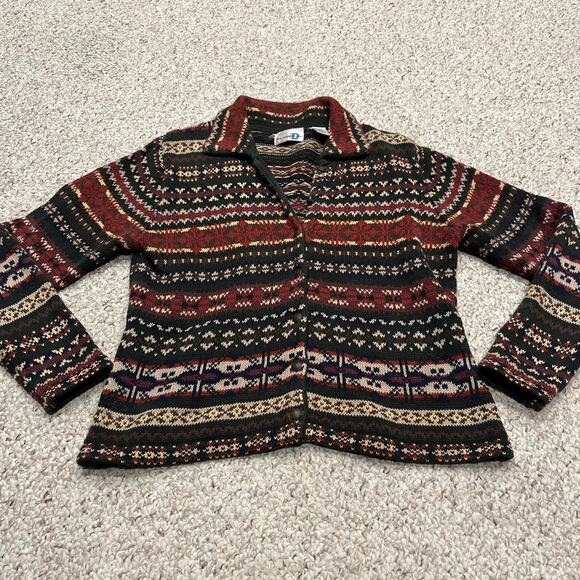 Paul Harris Vintage Christmas Cardigan Sweater Sz S Fair Isle Holiday Nordic - Picture 1 of 6
